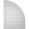 Ekena Millwork Quarter Round Top Left Surface Mount PVC Gable Vent w/ 2"W x 2"P Brickmould Sill Frame, 18"W x 24"H GVPQL18X2403SF - alternate 2